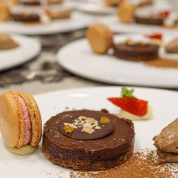 Eten Catering - Belgian Chocolate Trio Dessert from the Feadship Owner's Dinner - Caterers Near Me Eten Catering - Belgian Chocolate Trio Dessert from the Feadship Owner's Dinner - Caterers Near Me