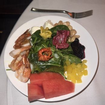 Caretta on the Gulf - Watermelon salad with shrimp - New American Near Me - Clearwater, Florida Caretta on the Gulf - Watermelon salad with shrimp - New American Near Me - Clearwater, Florida
