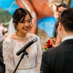 AKI Hair & Makeup artist - The bride crying during the ceremony