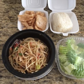 A Little Thai Kitchen - My take out - Somtam pla-ra, khao nieow, kap-moo! Ummmm! - Thai Near Me - Cherry Hill, New Jersey