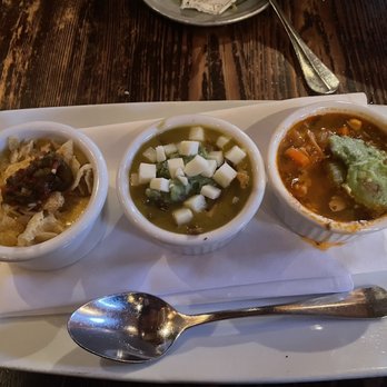 Chimayo - Soup sampler- corn is the best - New American Near Me - Park City, Utah Chimayo - Soup sampler- corn is the best - New American Near Me - Park City, Utah