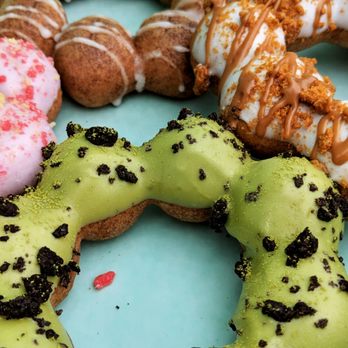 Dochi - Matcha Oreos, Strawberry Shortcake, Ube Glazed & Biscoff w/ Cookie Butter. - Donuts Near Me - Seattle, Washington Dochi - Matcha Oreos, Strawberry Shortcake, Ube Glazed & Biscoff w/ Cookie Butter. - Donuts Near Me - Seattle, Washington