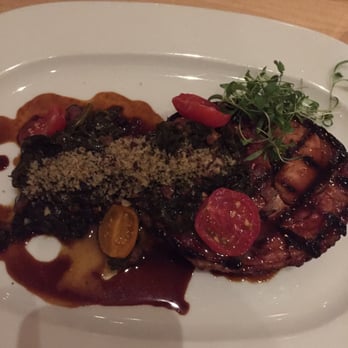The Osprey - Pork Porchetta + (chorizo braised kale, heirloom tomatoes, herb bacon breadcrumb) - Seafood Near Me - Orlando, Florida The Osprey - Pork Porchetta + (chorizo braised kale, heirloom tomatoes, herb bacon breadcrumb) - Seafood Near Me - Orlando, Florida