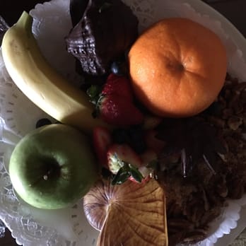 Bahia Resort Hotel - The fruit plate they sent up for our anniversary. With chocolate shells - San Diego, CA