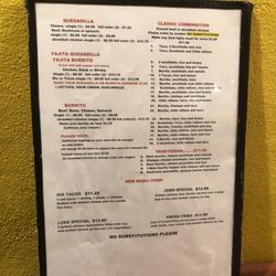 El Rios Mexican Cafe - Menu