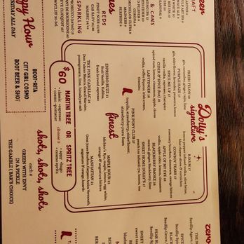 Dolly's - Menu - Cocktail Bars Near Me - New York, New York