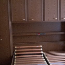 Sozialkaufhaus - Schrankwand mit  Doppelbett Eiche Natur B:360 H:220  T57 cm
