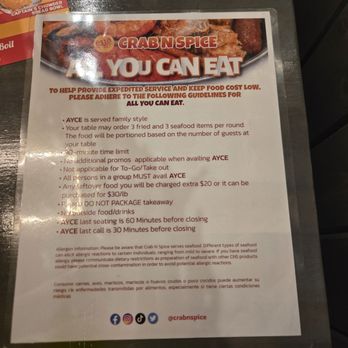 Crab N Spice - They have an all you can eat menu as well - Seafood Near Me - Carson, California Crab N Spice - They have an all you can eat menu as well - Seafood Near Me - Carson, California