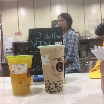 Kung Fu Tea - The Mango Green Tea and the Classic Milk Tea with Tapioca Pearls. - Bubble Tea Near Me - Plano, Texas Kung Fu Tea - The Mango Green Tea and the Classic Milk Tea with Tapioca Pearls. - Bubble Tea Near Me - Plano, Texas