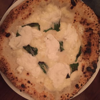Spacca Napoli - White pizza, four cheese, thin crust with pillowy and slightly charred crust - Pizza Near Me - Chicago, Illinois Spacca Napoli - White pizza, four cheese, thin crust with pillowy and slightly charred crust - Pizza Near Me - Chicago, Illinois