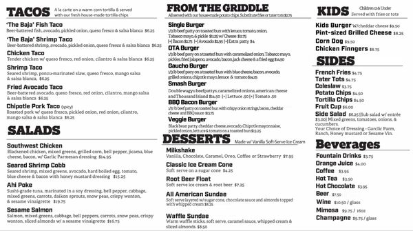 Menu photo 1 On The Alley - Goleta Goleta, CA Menu photo 1 On The Alley - Goleta Goleta, CA