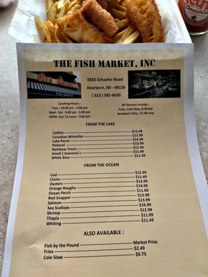 Menu photo 1 The Fish Market Dearborn, MI Menu photo 1 The Fish Market Dearborn, MI