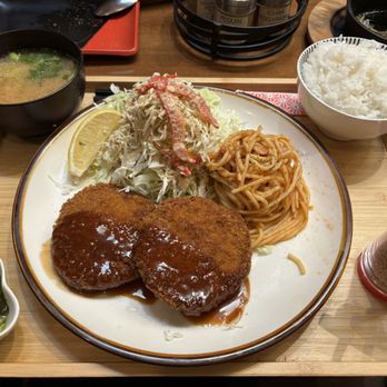 Curry Hyuga - Double menchi katsu teishoku rice plate - Japanese Curry Near Me - Burlingame, California