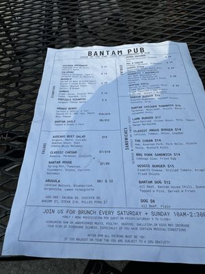 Menu photo 2 Bantam Pub Atlanta, GA