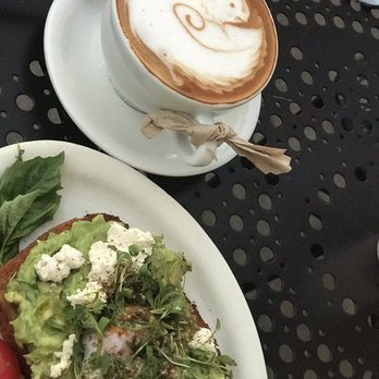 Urth Caffé-Pasadena - Amazing almond cap. And avocado toast with egg $21 total but taste good - Cafes Near Me - Pasadena, California Urth Caffé-Pasadena - Amazing almond cap. And avocado toast with egg $21 total but taste good - Cafes Near Me - Pasadena, California