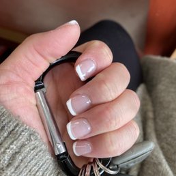 Wanted some subtle French tips instead of the usual and I love how these came out. Dipped powder and Lee painted the white on afterwards. Wanted some subtle French tips instead of the usual and I love how these came out. Dipped powder and Lee painted the white on afterwards.