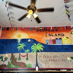 A painting done by the owner's daughter when she was younger.