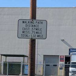 Columbia Park - Walking path distances. It would be helpful to show a map