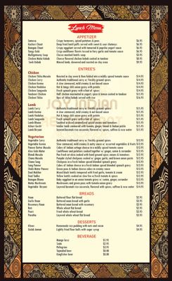Menu photo 4 Joy Indian Restaurant Brooklyn, NY