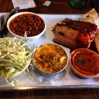 Smoque BBQ - Sliced Briskets with beans and Mac & Cheese with some coleslaw. - Barbeque Near Me - Chicago, Illinois Smoque BBQ - Sliced Briskets with beans and Mac & Cheese with some coleslaw. - Barbeque Near Me - Chicago, Illinois