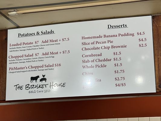 Menu photo 1 The Brisket House Houston, TX