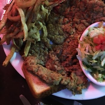 Mary's Cafe - Medium Chicken fried steak cuts with a fork. So dang deliciously tender. - American Near Me - Strawn, Texas Mary's Cafe - Medium Chicken fried steak cuts with a fork. So dang deliciously tender. - American Near Me - Strawn, Texas