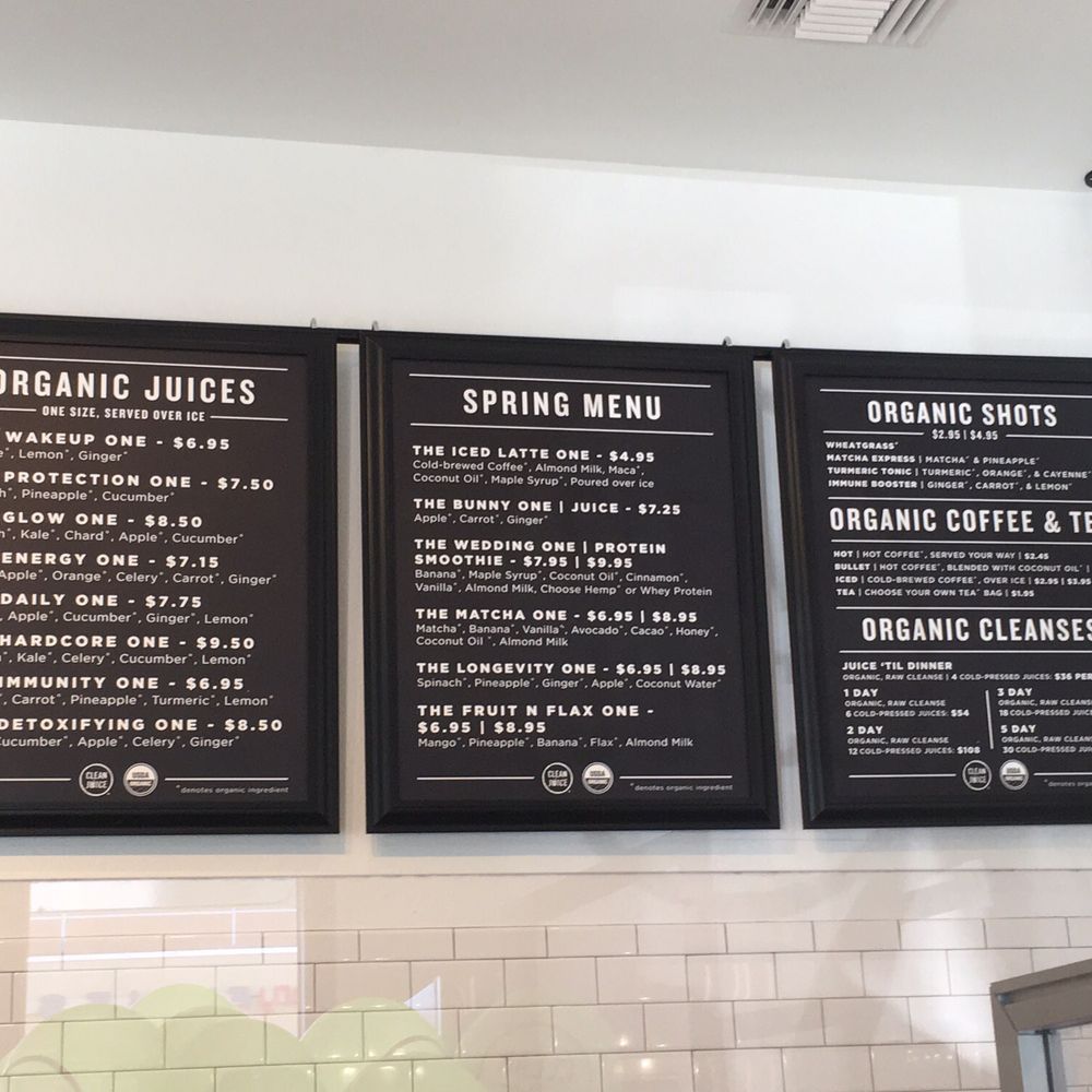 Clean Juice - Menu (2 of 2) - Juice Bars & Smoothies Near Me - Tampa, Florida Clean Juice - Menu (2 of 2) - Juice Bars & Smoothies Near Me - Tampa, Florida