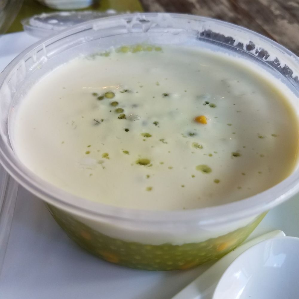 Khao Kang - Tapioca pudding with CORN! Sweet and savory! - Thai Near Me - Elmhurst, New York Khao Kang - Tapioca pudding with CORN! Sweet and savory! - Thai Near Me - Elmhurst, New York