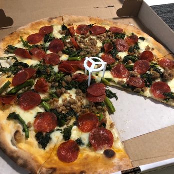 Patrizia's - Williamsburg - Large Carreteria pizza with pepperoni. - Pizza Near Me - Brooklyn, New York Patrizia's - Williamsburg - Large Carreteria pizza with pepperoni. - Pizza Near Me - Brooklyn, New York