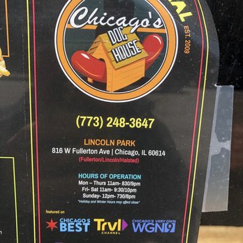 Chicago's Dog House - Window display - Hot Dogs Near Me - Chicago, Illinois Chicago's Dog House - Window display - Hot Dogs Near Me - Chicago, Illinois