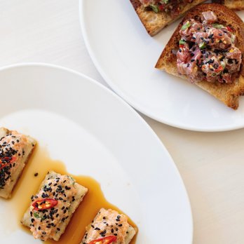 Ivy On Main - a plate of food and a plate of toast - Cocktail Bars Near Me - Westhampton Beach, New York