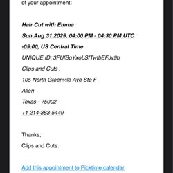 Clips & Cuts - Broken site that lets you book an appointment when they are not open.