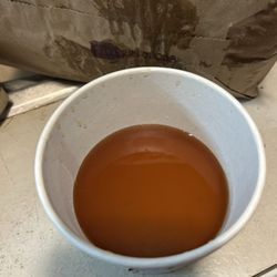Arbys - Gravy that leaked all over car seat