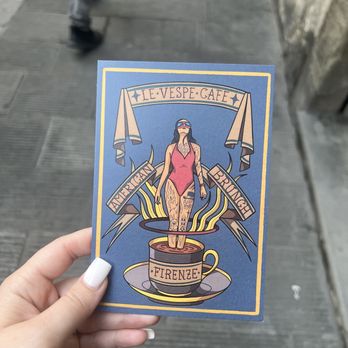 Le Vespe Cafe - They gave us a post card with our bill to send home3 - Breakfast & Brunch Near Me - Florence, FI