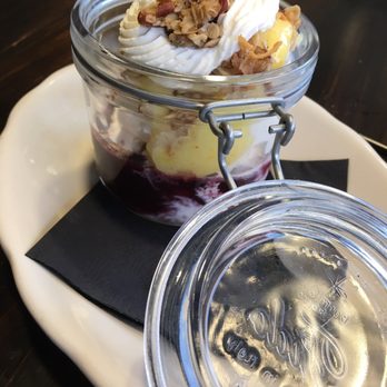 Light House Bistro - Sundae with blueberry preserves, lemon curd, whipped cream! - American Near Me - Annapolis, Maryland