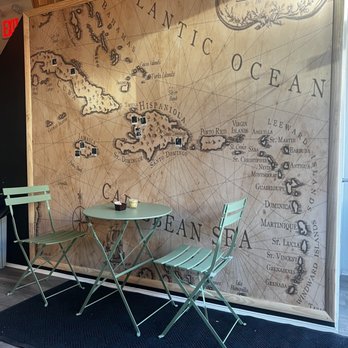 Cocoa Bean Juice and Salad Bar - Fantastic wall of the Caribbean islands map - Juice Bars & Smoothies Near Me - Brooklyn, New York Cocoa Bean Juice and Salad Bar - Fantastic wall of the Caribbean islands map - Juice Bars & Smoothies Near Me - Brooklyn, New York