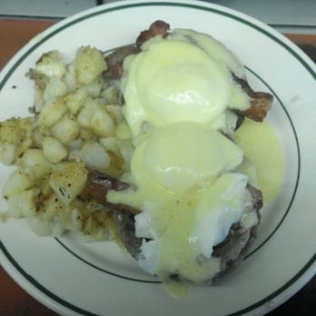 Cameo Diner - Triple bene special (eggs benedict with bacon, ham and sausage) - Diners Near Me - Lowell, Massachusetts Cameo Diner - Triple bene special (eggs benedict with bacon, ham and sausage) - Diners Near Me - Lowell, Massachusetts