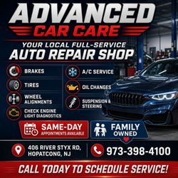 Advanced Car Care - Call today for all your automotive needs.