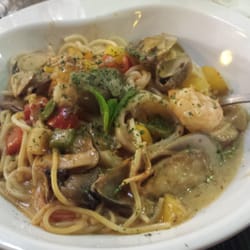 Smile House Cafe - Seafood pasta with creamy tom yum sauce