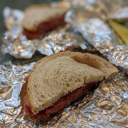Pastrami sandwich - a little salty but very tasty