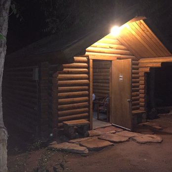 The Lazy Lizard International Hostel - Cabin at night - Hostels Near Me - Moab, Utah The Lazy Lizard International Hostel - Cabin at night - Hostels Near Me - Moab, Utah