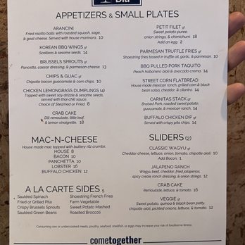 Stella Blu - Menu front - Bars Near Me - Nashua, New Hampshire