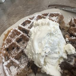 Chocolate chip waffle Chocolate chip waffle