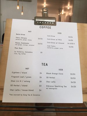 Menu photo 8 Coffee & Tea Collective San Diego, CA Menu photo 8 Coffee & Tea Collective San Diego, CA