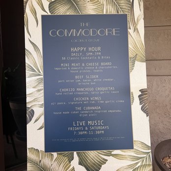 The Commodore - Happy Hour Menu - Bars Near Me - Miami, Florida