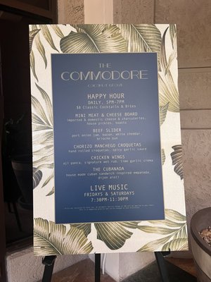 Menu photo 1 The Commodore Miami, FL
