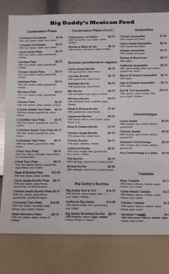 Menu photo 3 Big Daddy’s Mexican Food Commerce City, CO Menu photo 3 Big Daddy’s Mexican Food Commerce City, CO