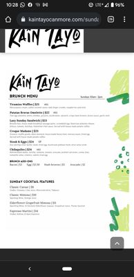 Menu photo 8 Kain Tayo Canmore, AB Menu photo 8 Kain Tayo Canmore, AB