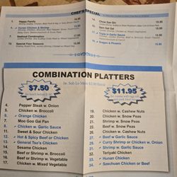 China Wok - Lunch specials on the back BEFORE 3PM!! (11/17/24)