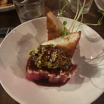 KC Prime - Ahi tuna with a massive amount of wasabi topping.  Crispy rice cakes. - Steakhouses Near Me - Warrington, Pennsylvania